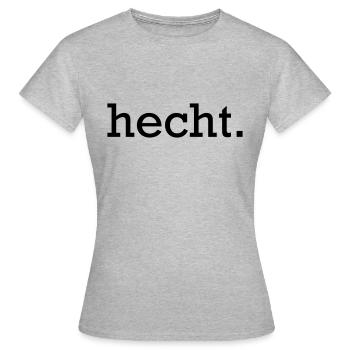 hecht. - Frauen T-Shirt - Grau meliert - Vorne - AI Model Female 172 dark (172cm)