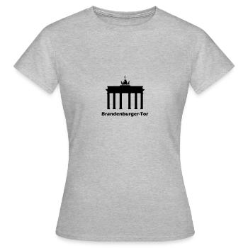 brandenburger-tor - Frauen T-Shirt - Grau meliert - Vorne - AI Model Female 172 dark (172cm)