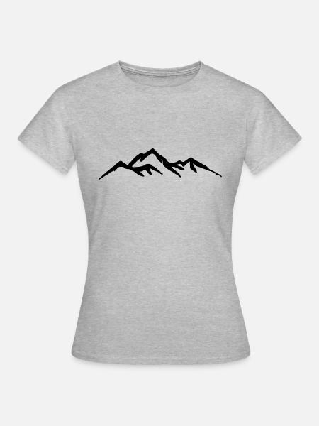 Bergsilhouette - Frauen T-Shirt - Grau meliert