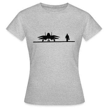 Army Airforce - Women's T-Shirt - heather grey - Front - AI Model Female 172 dark (172cm)