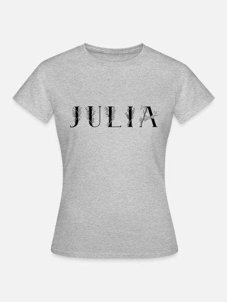 Name - Julia - Frauen T-Shirt - Grau meliert
