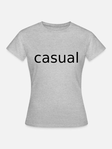 casual - Frauen T-Shirt - Grau meliert