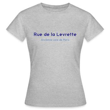 Rue de la Levrette - T-shirt Femme - gris chiné - Devant - AI Model Female 172 dark (172cm)