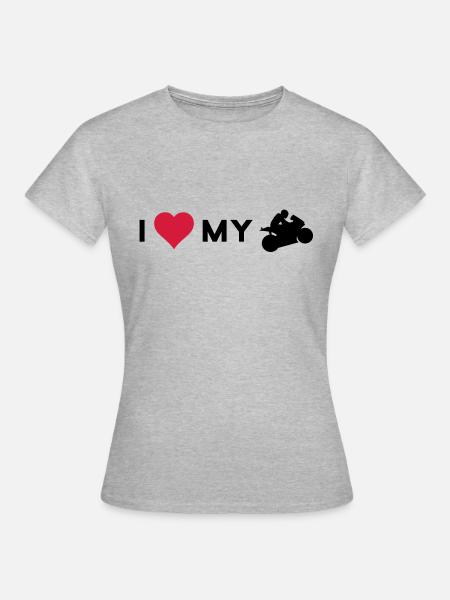 J'aime mon vélo - T-shirt Femme - gris chiné