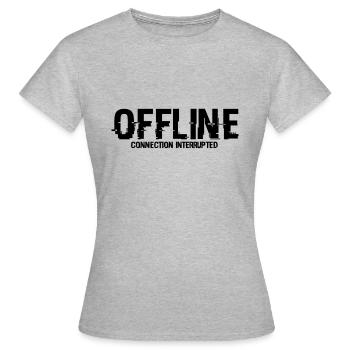 OFFLINE - Connection Interrupted - Women's T-Shirt - heather grey - Front - AI Model Female 172 dark (172cm)