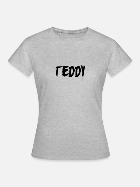 Teddy - Frauen T-Shirt - Grau meliert