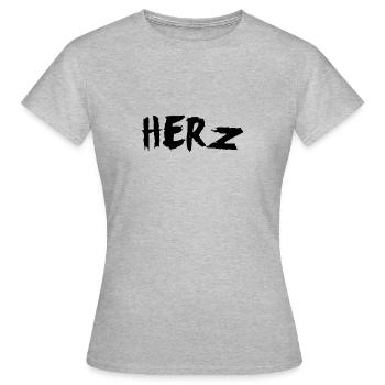 Cœur - T-shirt Femme - gris chiné - Devant - AI Model Female 172 dark (172cm)