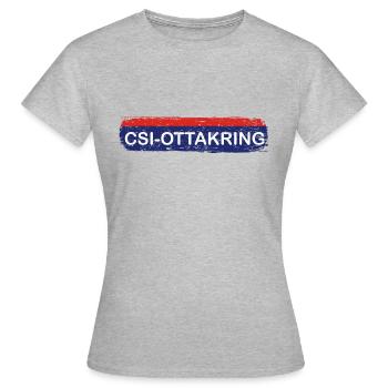 Ottakringer Polizei Forensiker - Frauen T-Shirt - Grau meliert - Vorne - AI Model Female 172 dark (172cm)