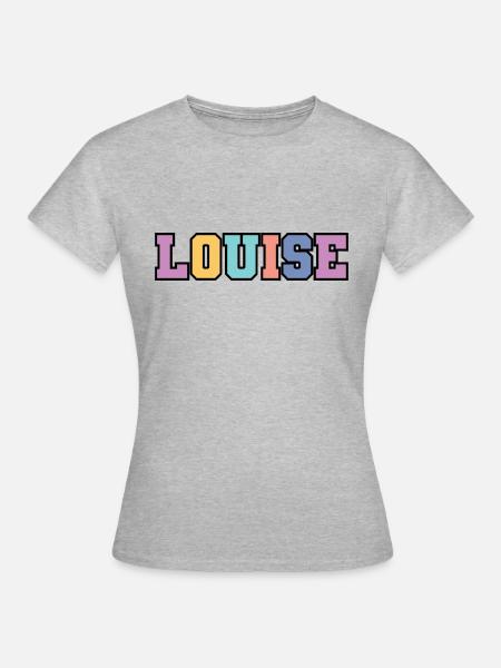 Name - Louise - Frauen T-Shirt - Grau meliert