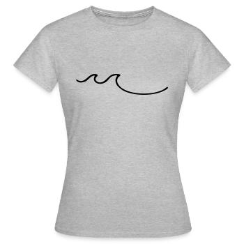 wellen - Frauen T-Shirt - Grau meliert - Vorne - AI Model Female 172 dark (172cm)