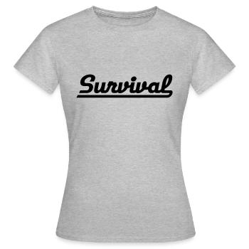 survival - Frauen T-Shirt - Grau meliert - Vorne - AI Model Female 172 dark (172cm)