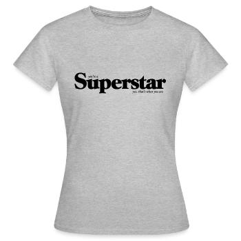 superstar (full black) - T-shirt Femme - gris chiné - Devant - AI Model Female 172 dark (172cm)