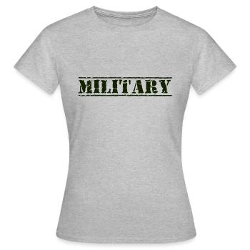 Militaire - T-shirt Femme - gris chiné - Devant - AI Model Female 172 dark (172cm)