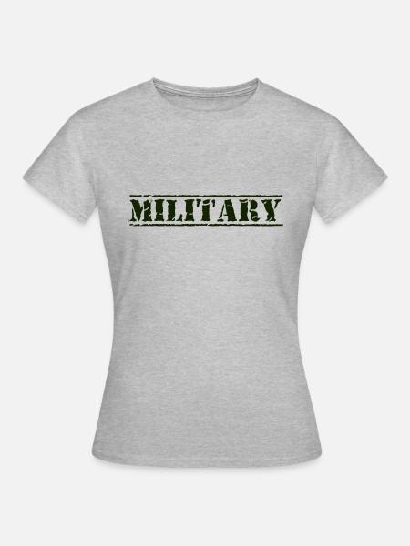 Militär - Frauen T-Shirt - Grau meliert