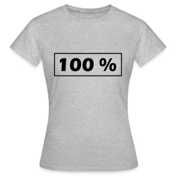 100% - T-shirt Femme - gris chiné - Devant - AI Model Female 172 dark (172cm)