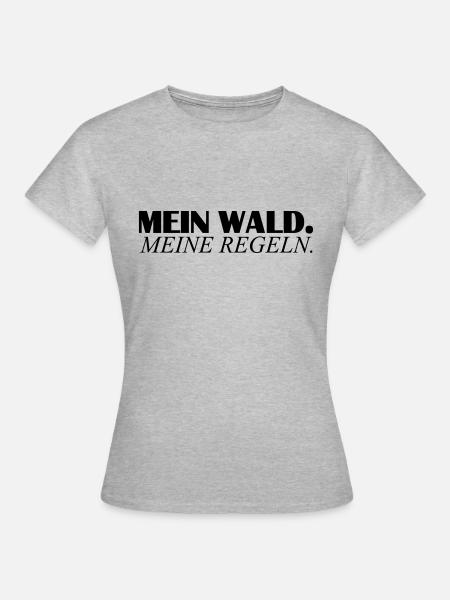 mein wald - Frauen T-Shirt - Grau meliert