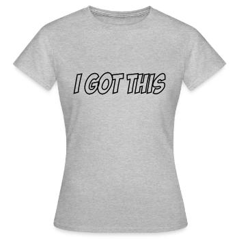 Ich habe das verstanden - Frauen T-Shirt - Grau meliert - Vorne - AI Model Female 172 dark (172cm)