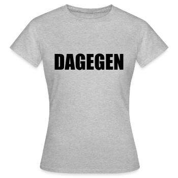 Politik Partei Dagegen Nachrichten Meinung - Frauen T-Shirt - Grau meliert - Vorne - AI Model Female 172 dark (172cm)