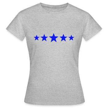 Stars - T-shirt Femme - gris chiné - Devant - AI Model Female 172 dark (172cm)