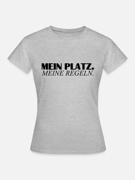 mein platz - Frauen T-Shirt - Grau meliert