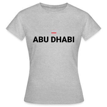 ABU DHABI - T-shirt Femme - gris chiné - Devant - AI Model Female 172 dark (172cm)