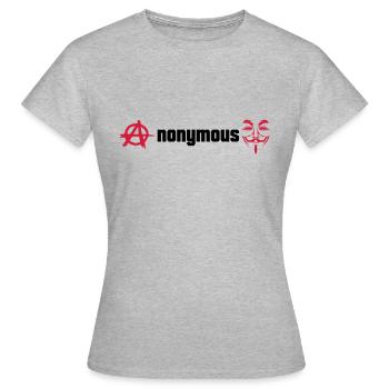Anonymous - Frauen T-Shirt - Grau meliert - Vorne - AI Model Female 172 dark (172cm)