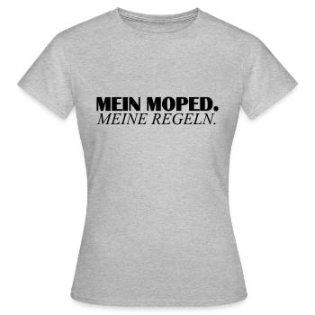 mein moped - Frauen T-Shirt - Grau meliert - Vorne - AI Model Female 172 dark (172cm)
