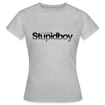Stupid Boy Sports Striped just plain - Women's T-Shirt - heather grey - Front - AI Model Female 172 dark (172cm)