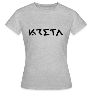 Kreta - Frauen T-Shirt - Grau meliert - Vorne - AI Model Female 172 dark (172cm)