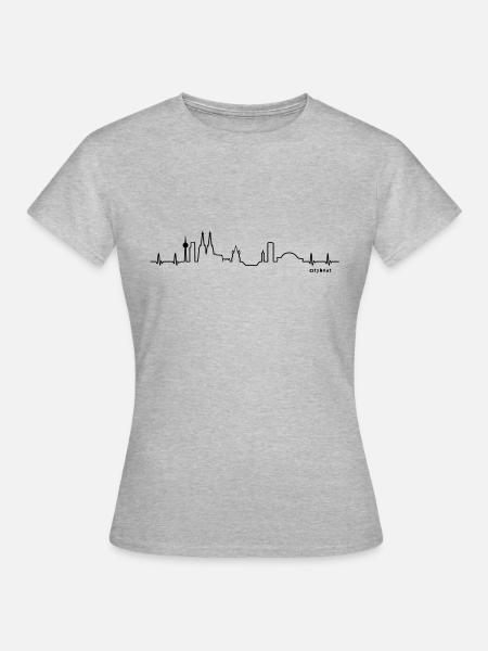 ...citybeat Köln - Frauen T-Shirt - Grau meliert
