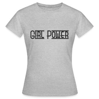 Girl Power - Frauen T-Shirt - Grau meliert - Vorne - AI Model Female 172 dark (172cm)