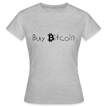 Buy bitcoin - Women's T-Shirt - heather grey - Front - AI Model Female 172 dark (172cm)
