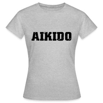 Aikido - Women's T-Shirt - heather grey - Front - AI Model Female 172 dark (172cm)