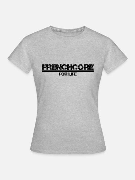 FRENCHCORE - Frauen T-Shirt - Grau meliert