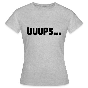 Oops - Women's T-Shirt - heather grey - Front - AI Model Female 172 dark (172cm)