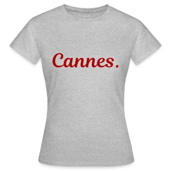 Cannes - T-shirt Femme - gris chiné - Devant - AI Model Female 172 dark (172cm)