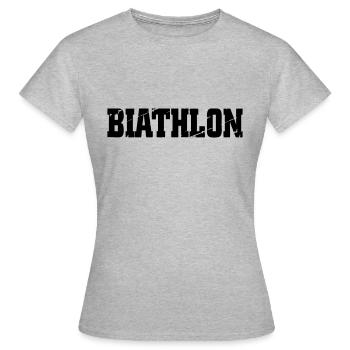 Biathlon - T-shirt Femme - gris chiné - Devant - AI Model Female 172 dark (172cm)