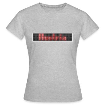 Austria LED Display - Frauen T-Shirt - Grau meliert - Vorne - AI Model Female 172 dark (172cm)