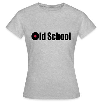 old school - Frauen T-Shirt - Grau meliert - Vorne - AI Model Female 172 dark (172cm)