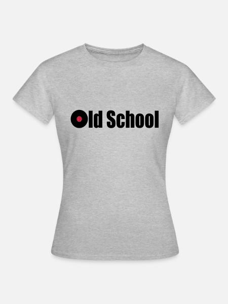old school - Frauen T-Shirt - Grau meliert