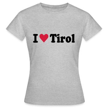 Tirol - Frauen T-Shirt - Grau meliert - Vorne - AI Model Female 172 dark (172cm)