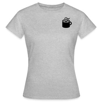 Cup Coffee Mulled Wine Drink Hot Icon Symbol - Women's T-Shirt - heather grey - Front - AI Model Female 172 dark (172cm)