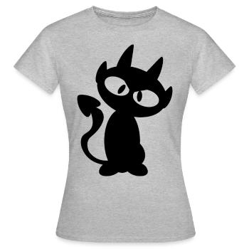 Little Evil Devil T-Shirt - T-shirt Femme - gris chiné - Devant - AI Model Female 172 dark (172cm)