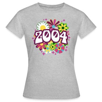 Birthday Party Woman 2004 18-jähriges Jubiläum - Frauen T-Shirt - Grau meliert - Vorne - AI Model Female 172 dark (172cm)