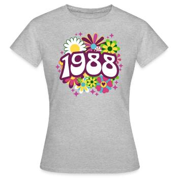 Birthday Party Woman 1988 35 years anniversary - Women's T-Shirt - heather grey - Front - AI Model Female 172 dark (172cm)