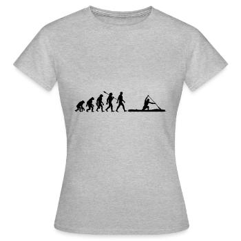 Evolution - Canadier - Kanusport - Wettkampf - Frauen T-Shirt - Grau meliert - Vorne - AI Model Female 172 dark (172cm)