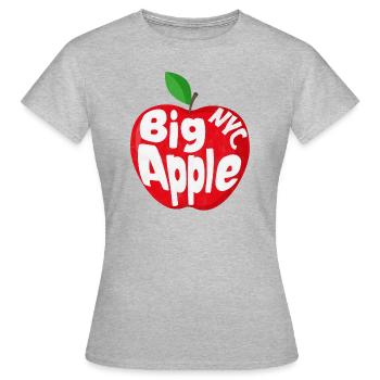 Big Apple NYC - New York - T-shirt Femme - gris chiné - Devant - AI Model Female 172 dark (172cm)