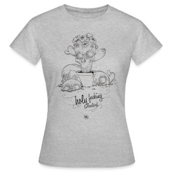 salaud - T-shirt Femme - gris chiné - Devant - AI Model Female 172 dark (172cm)