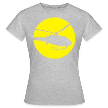 Hélicoptère Hélicoptère Pilote d’hélicoptère Volant - T-shirt Femme - gris chiné - Devant - AI Model Female 172 dark (172cm)