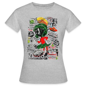 Looney Tunes Marvin Le Martien - T-shirt Femme - gris chiné - Devant - AI Model Female 172 dark (172cm)